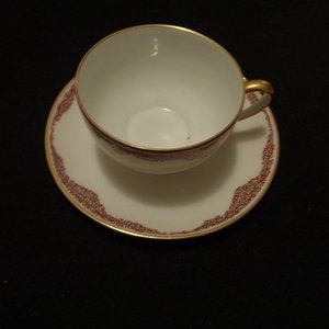 FRENCH VINTAGE EARLY FRENCH BONE CHINA CUP & SAUCER